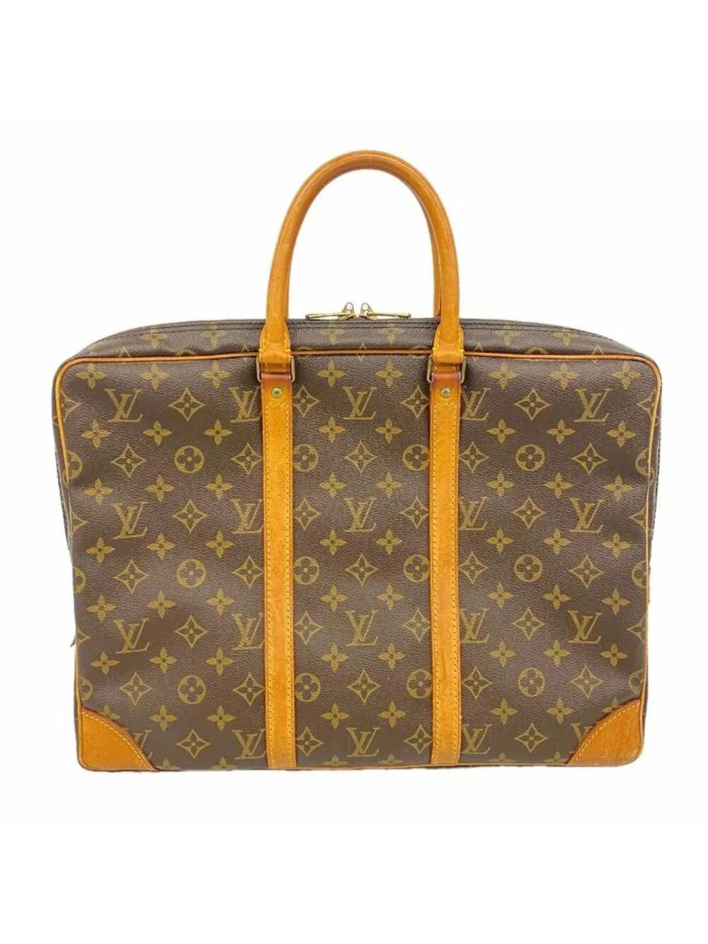 Louis Vuitton Briefcase Monogram Porte Documents Voyage Brown